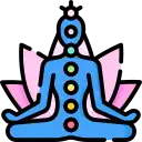 Ícone de uma pessoa meditando, simbolizando paz e tranquilidade